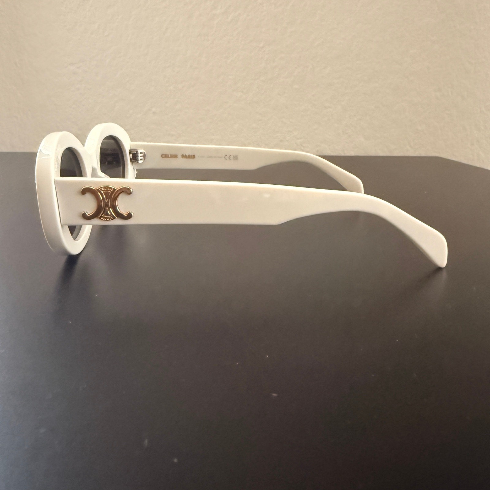 Celine Paris CL40194U- Ivory, Gold, and Gray Lens Sunglasses