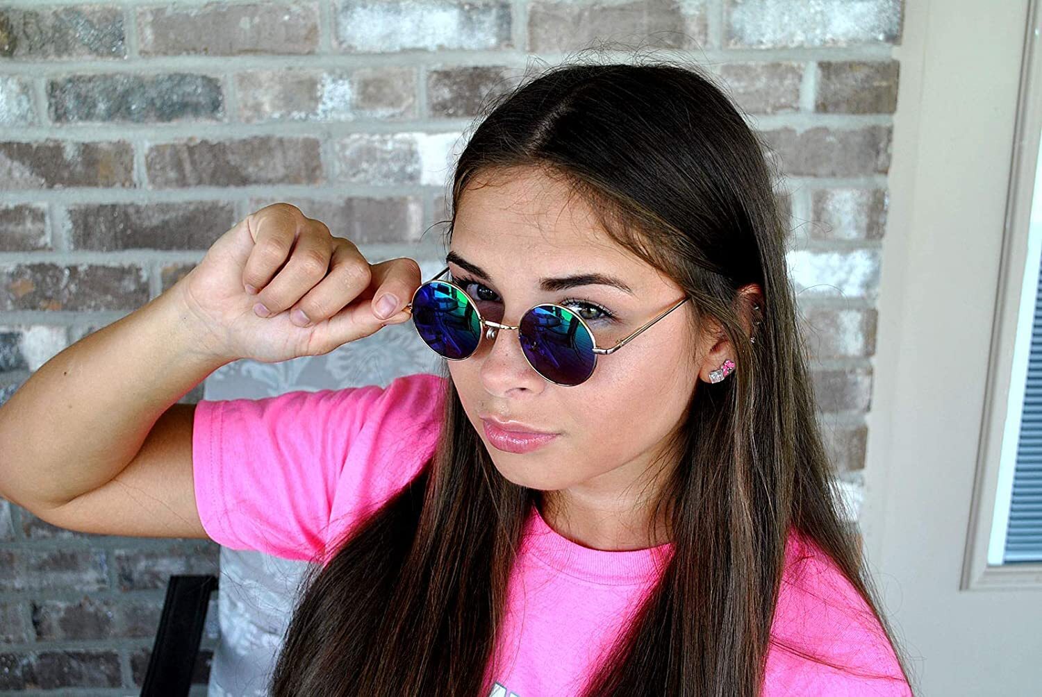 OWL Round Sunglasses 10 Pack Retro Vintage Hippie Style 43mm Mirror Lens