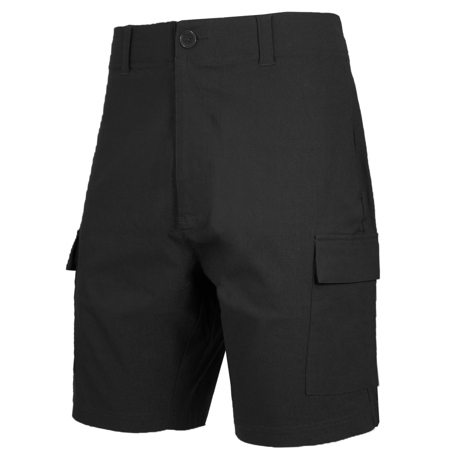Men’s Stretch Cargo Utility Shorts with Button Closure and Zip Pockets (30-42)