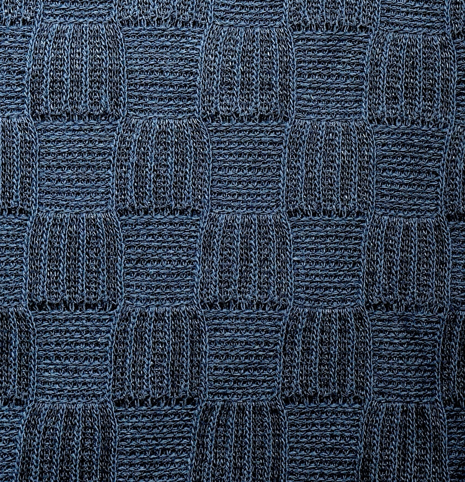 Todd Snyder Sweater Polo Sz M Cotton Blend Midnight Blue Basketweave New