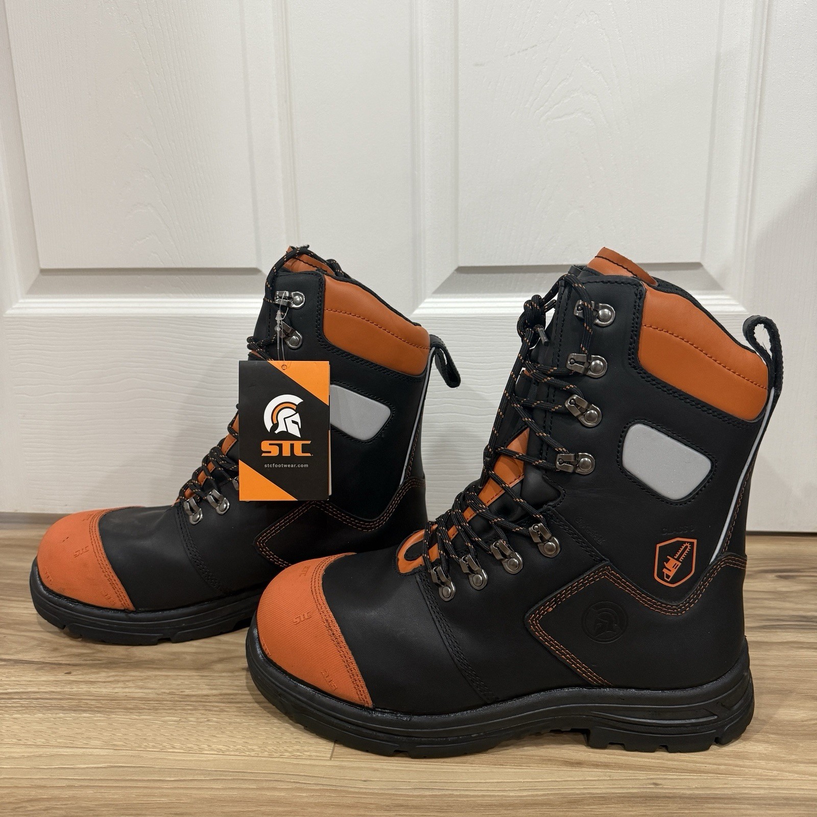 Battler, Orange | 8″ Lumberjack Chainsaw Safety Composite Toe Work Boots