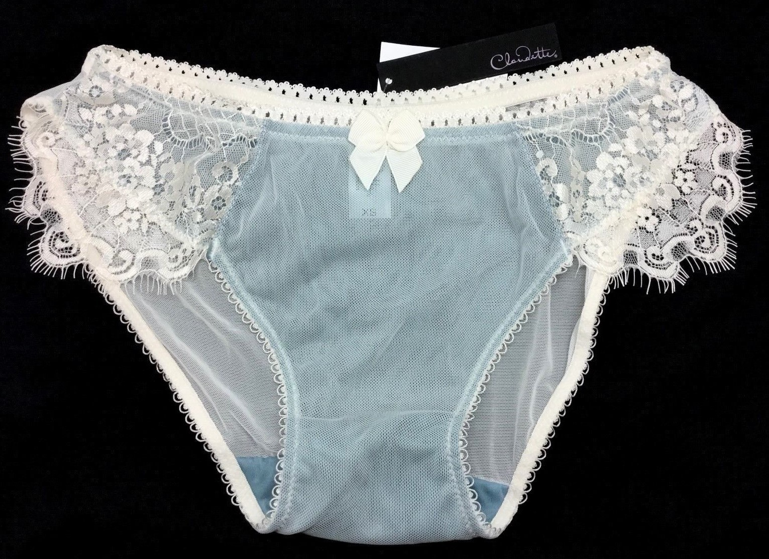 Love Claudette En Dentelle Bikini Panties Briefs Panty Hot Lingerie Cameo Blue