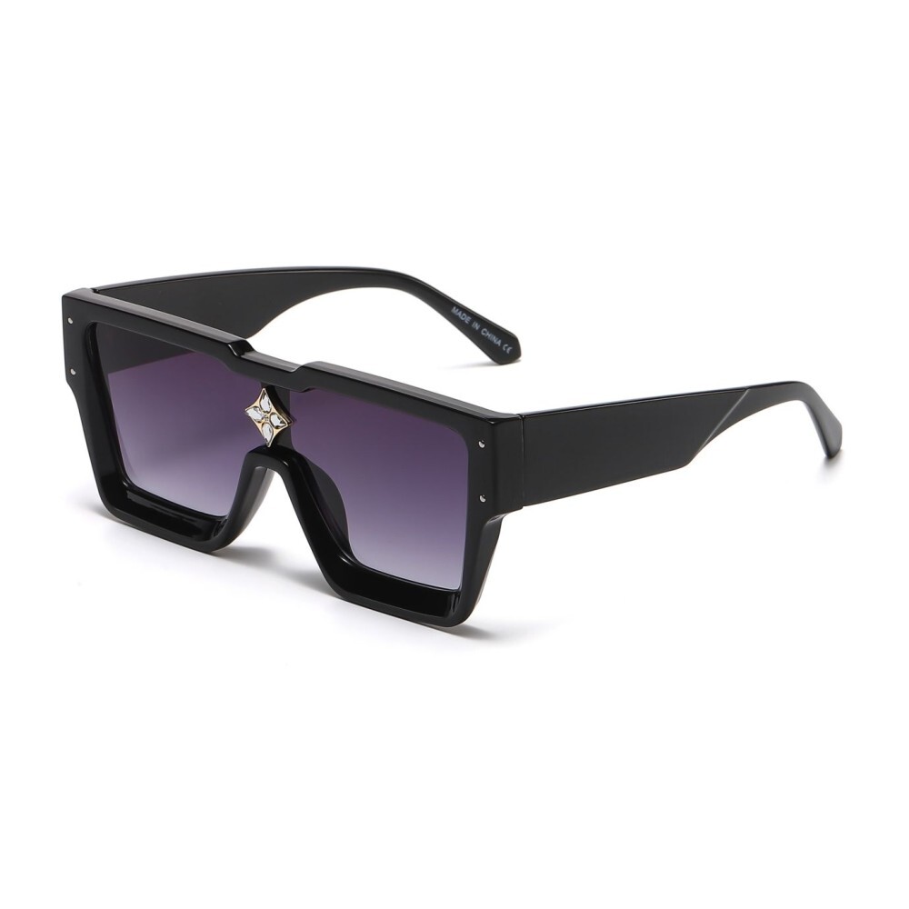 Oversized Classic Elegant Modern Hip Hop Shield SUNGLASSES Large Big Black Frame