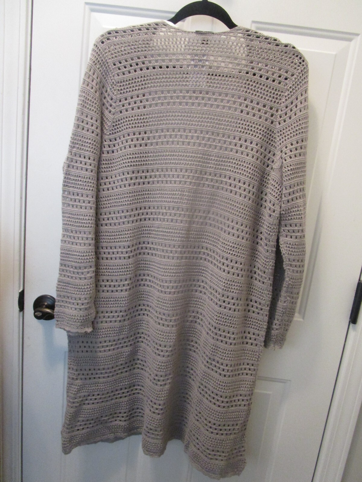 TORRID ASH GRAY POINTELLE LONGLINE CARDIGAN NEW