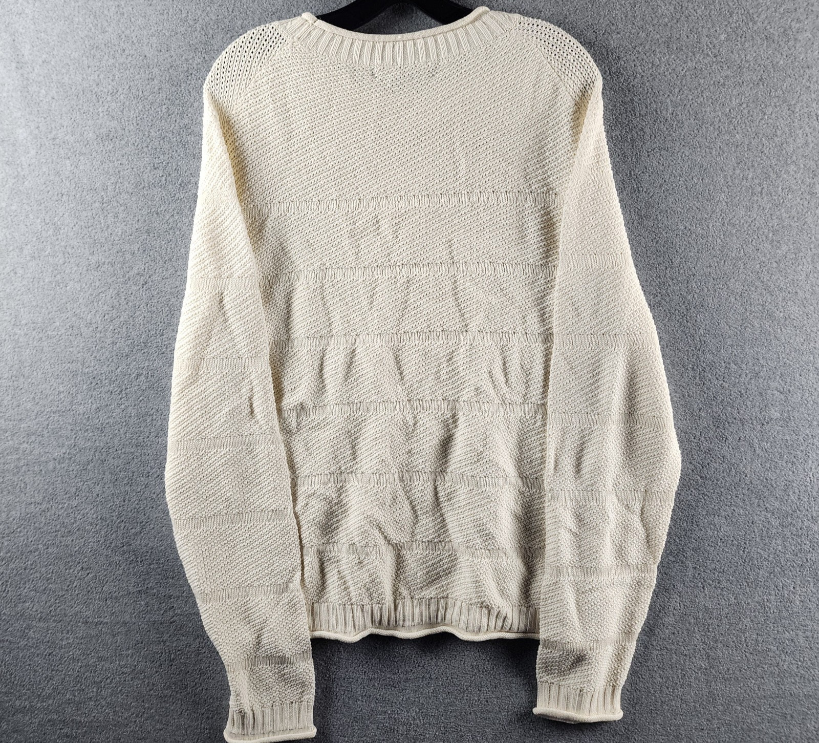 The Men’s Store at Bloomingdales Rolled Neck Silk Blend Sweater L French Vanilla