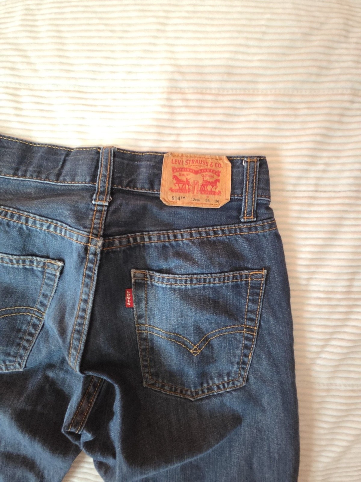 Levi’s 514 Straight Fit Boys Denim Jeans Size 12 Reg
