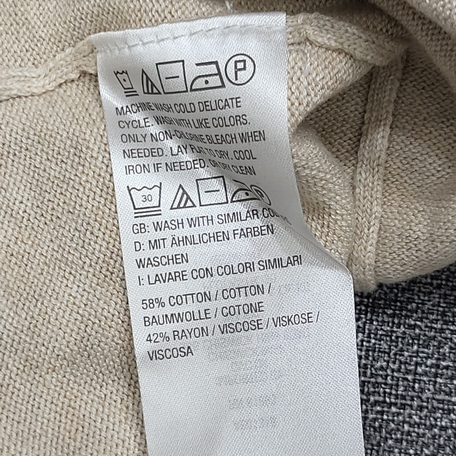 Encore by Idina Menzel Womens Beige Wrapped Ballet Cardigan Size Small