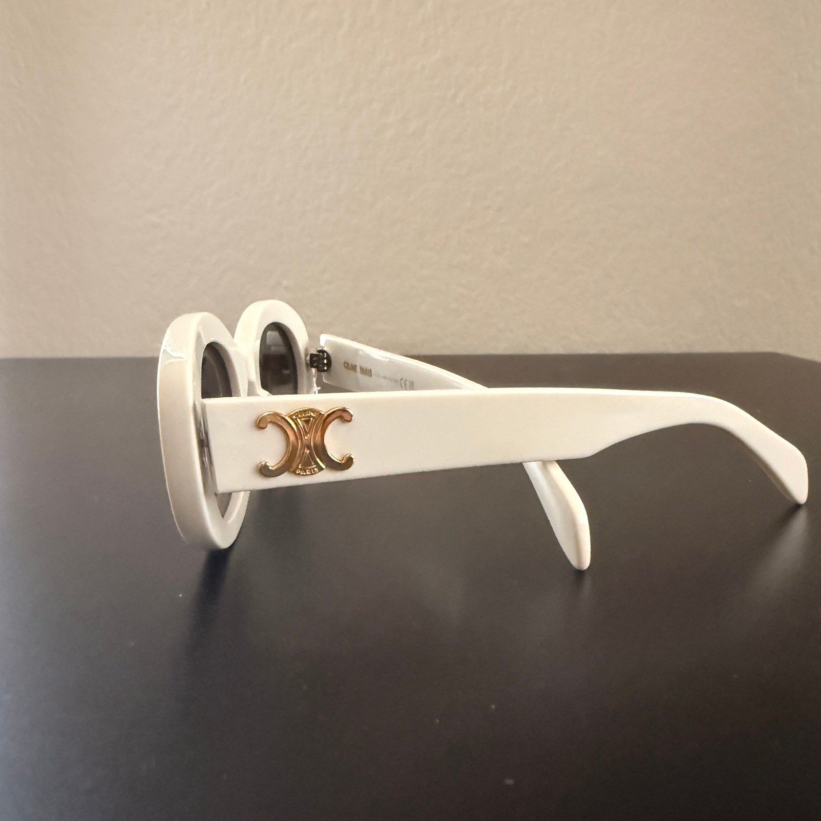 Celine Paris CL40194U- Ivory, Gold, and Gray Lens Sunglasses