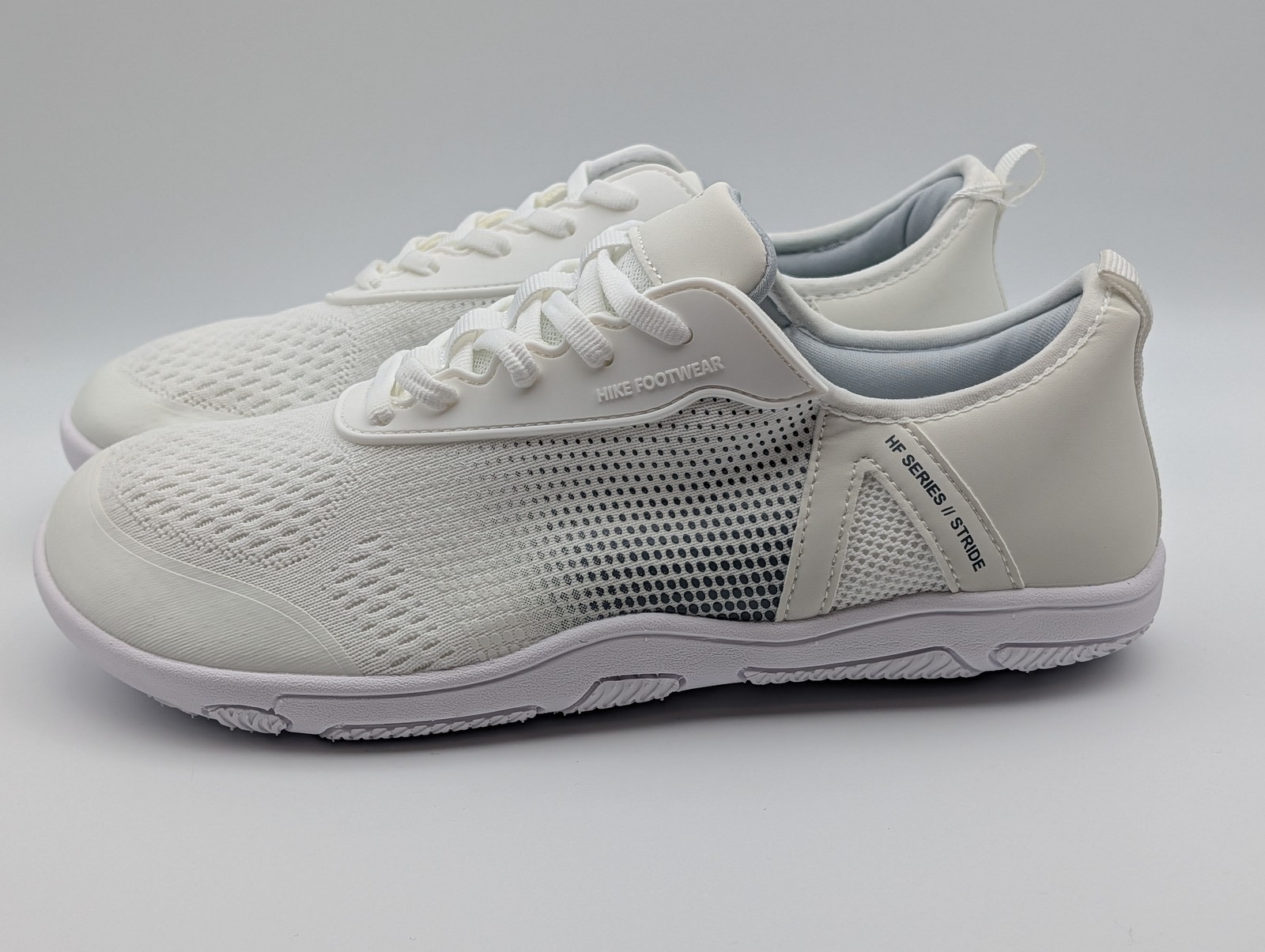 Hike Footwear W11/11.5 M9/9.5 EU42 HF Stride Barefoot Minimalist Sneakers White