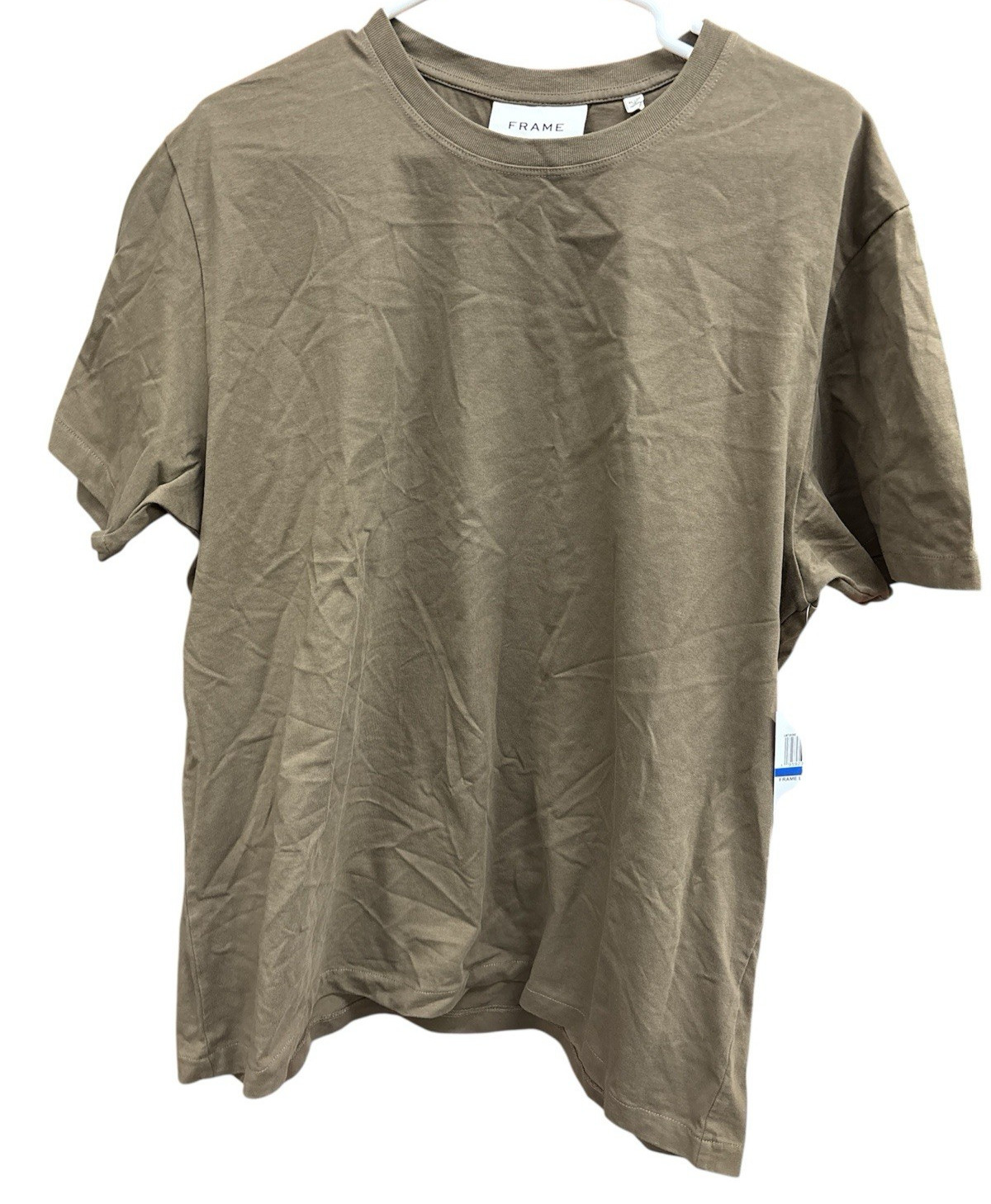 Frame Men’s Short Sleeve Logo Tee T-Shirt Soft Mocha/Brown US Size Small