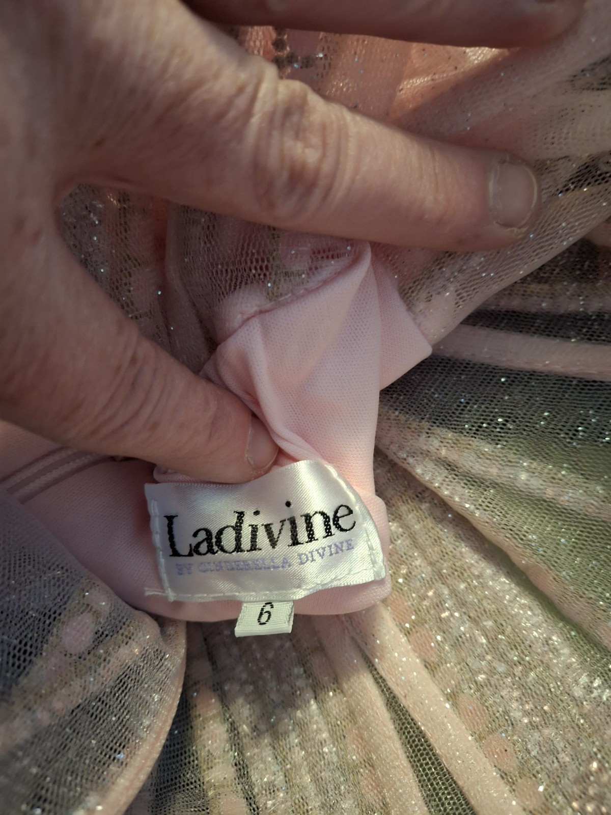 Ladivine by Cinderella Divine New Pink Beaded Prom Dress Size 6