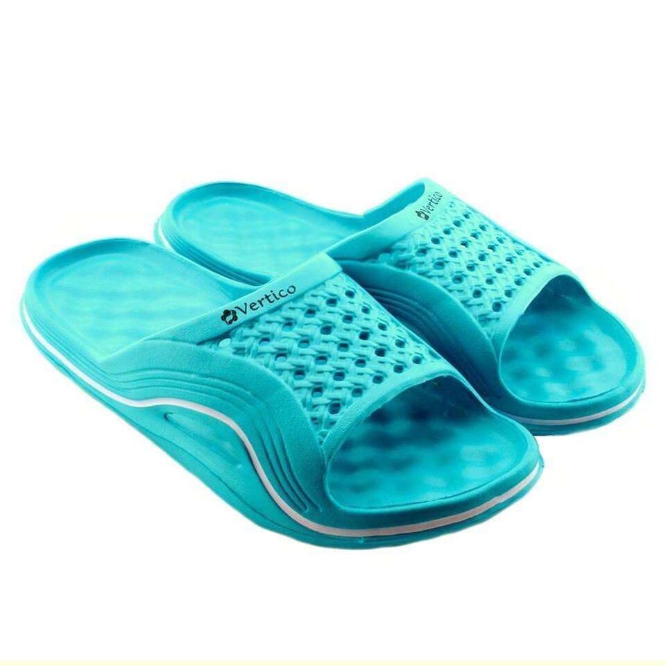 Women’s Vertico Comfort Slide Turquoise House Sandal | Shower Beach & Home Shoe