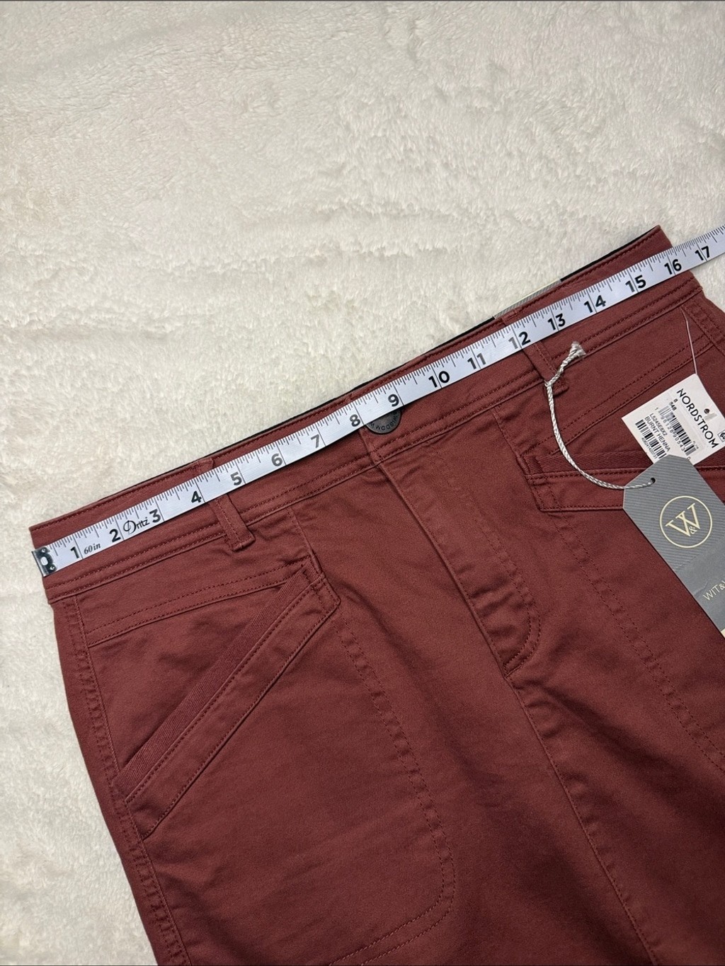 Wit & Wisdom ‘Ab’Solution Burnt Henna V- Yoke Stretch Utility Skirt – Sz 8, NWT