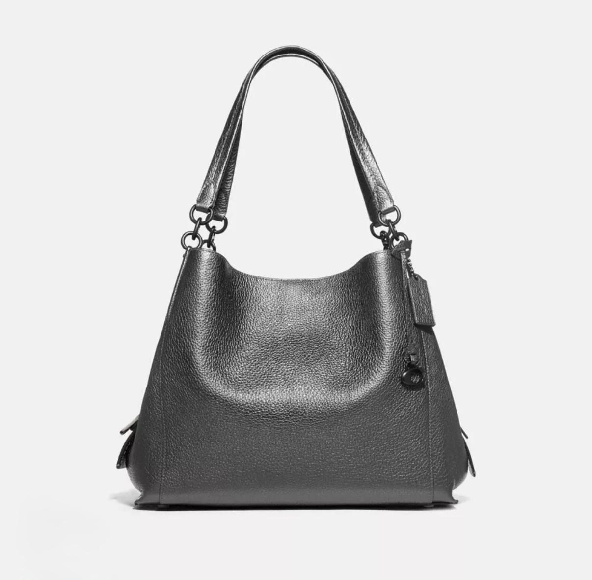 COACH DALTON BAG 31 | METALLIC GRAPHITE PEBBLED LEATHER | SOLD OUT! | NWT!