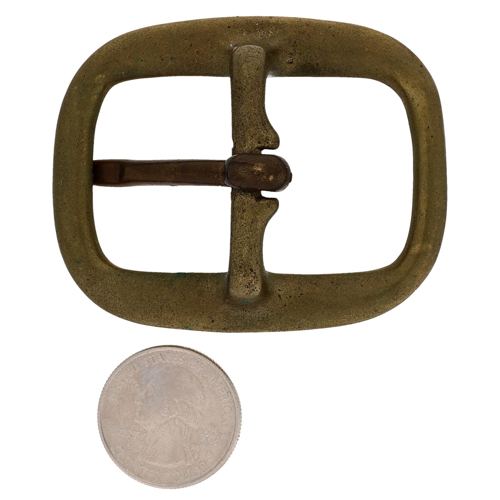 1.25″ Brass Plain Centerbar Antique Western Cowboy Workwear Vintage Belt Buckle