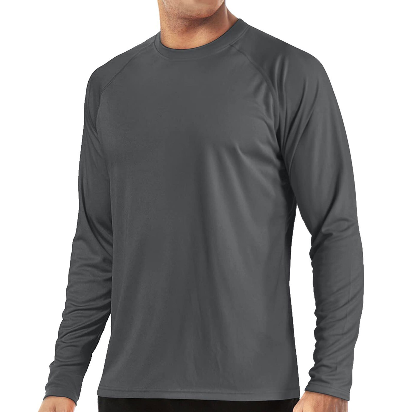 Men’s UPF 50+ UV Protection Long Sleeve T-Shirt Sun Block Casual Fishing Shirts
