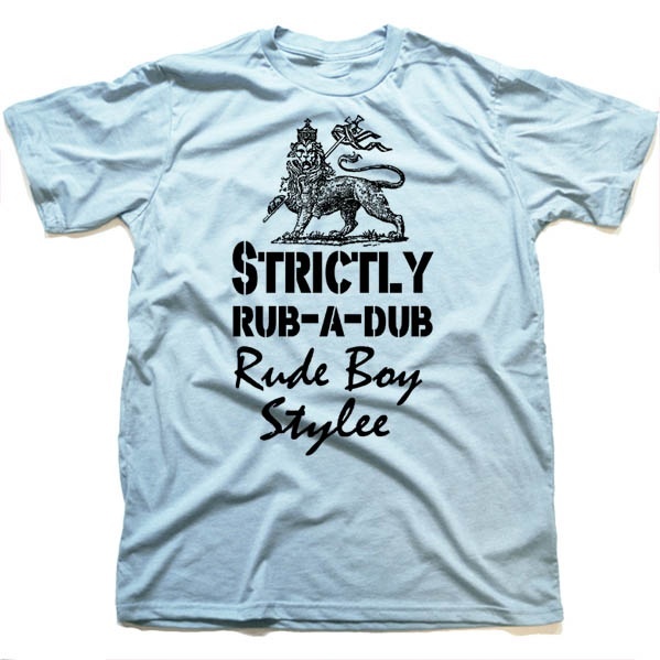 Reggae T-Shirt Haile Selassie I Jah Rastafari Vintage Dancehall Rub-a-Dub cotton