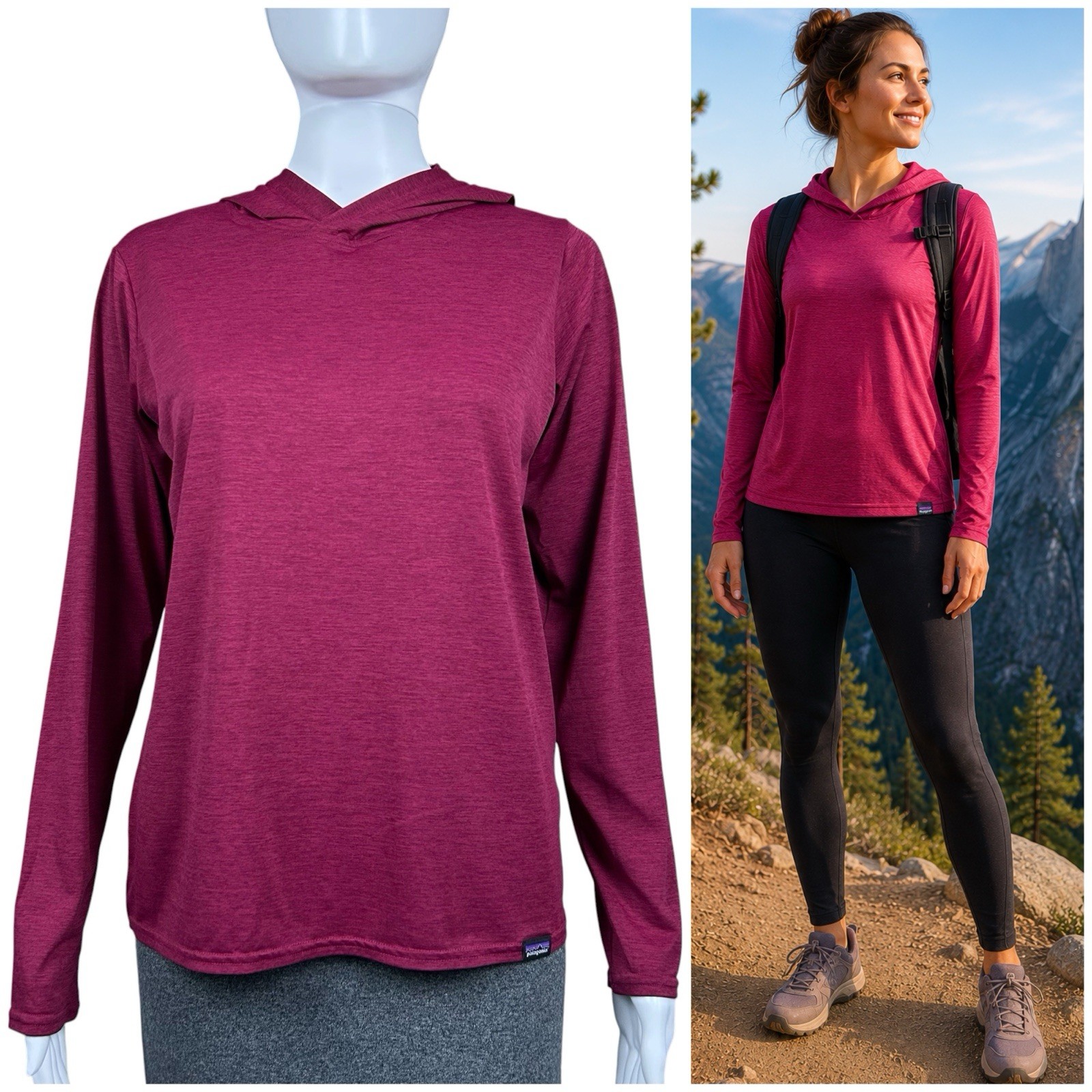 Patagonia Capilene Cool Daily Hoody Womens S UPF 50 Stretch Performance Hoodie