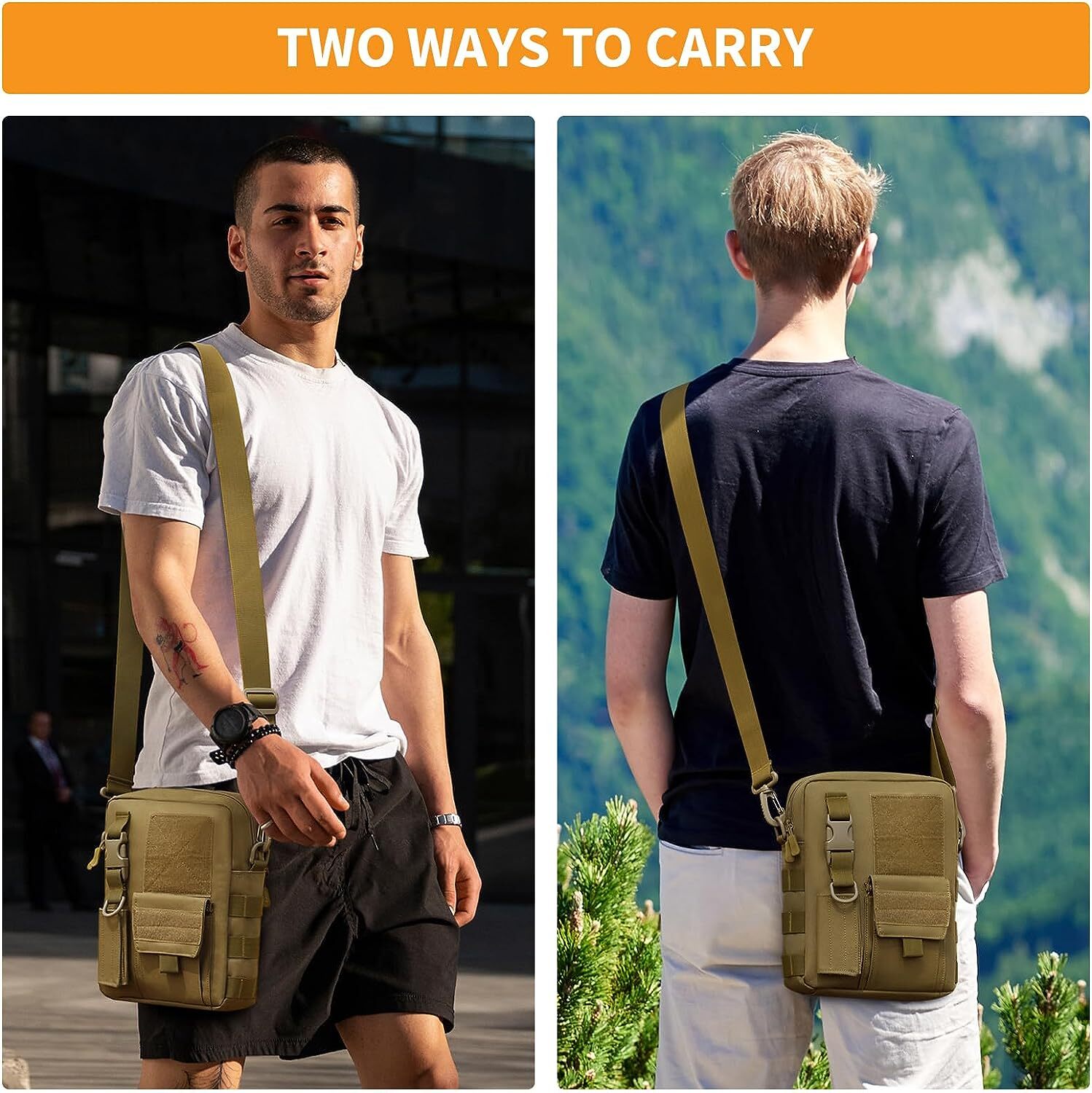 Small Messenger Bag Shoulder Bag Tactical Crossbody Casual Pack Travel Sport Men