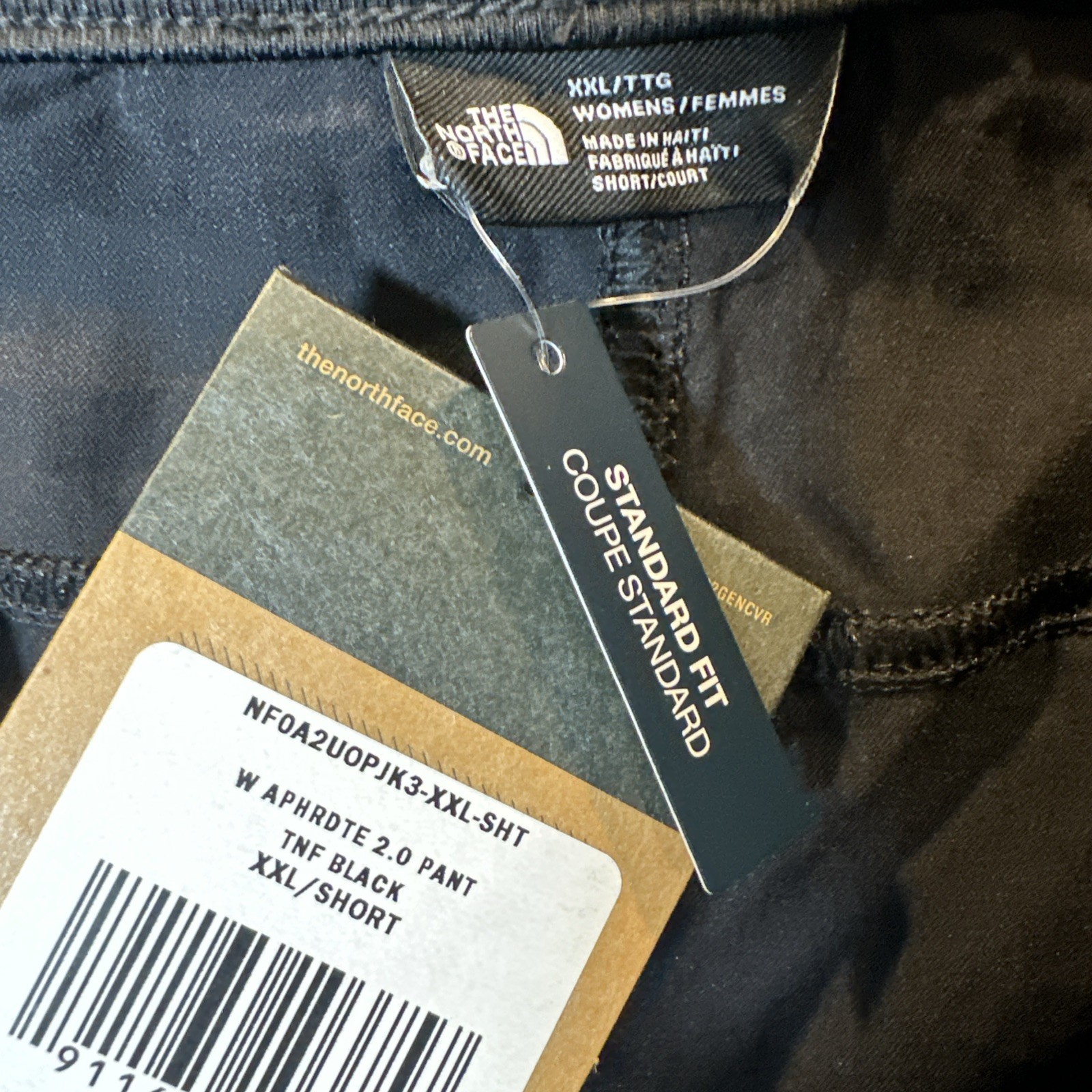NWT The North Face Womens Aphrodite 2.0 Hiking Pants Size XXL 2XL NF0A2UOP Black