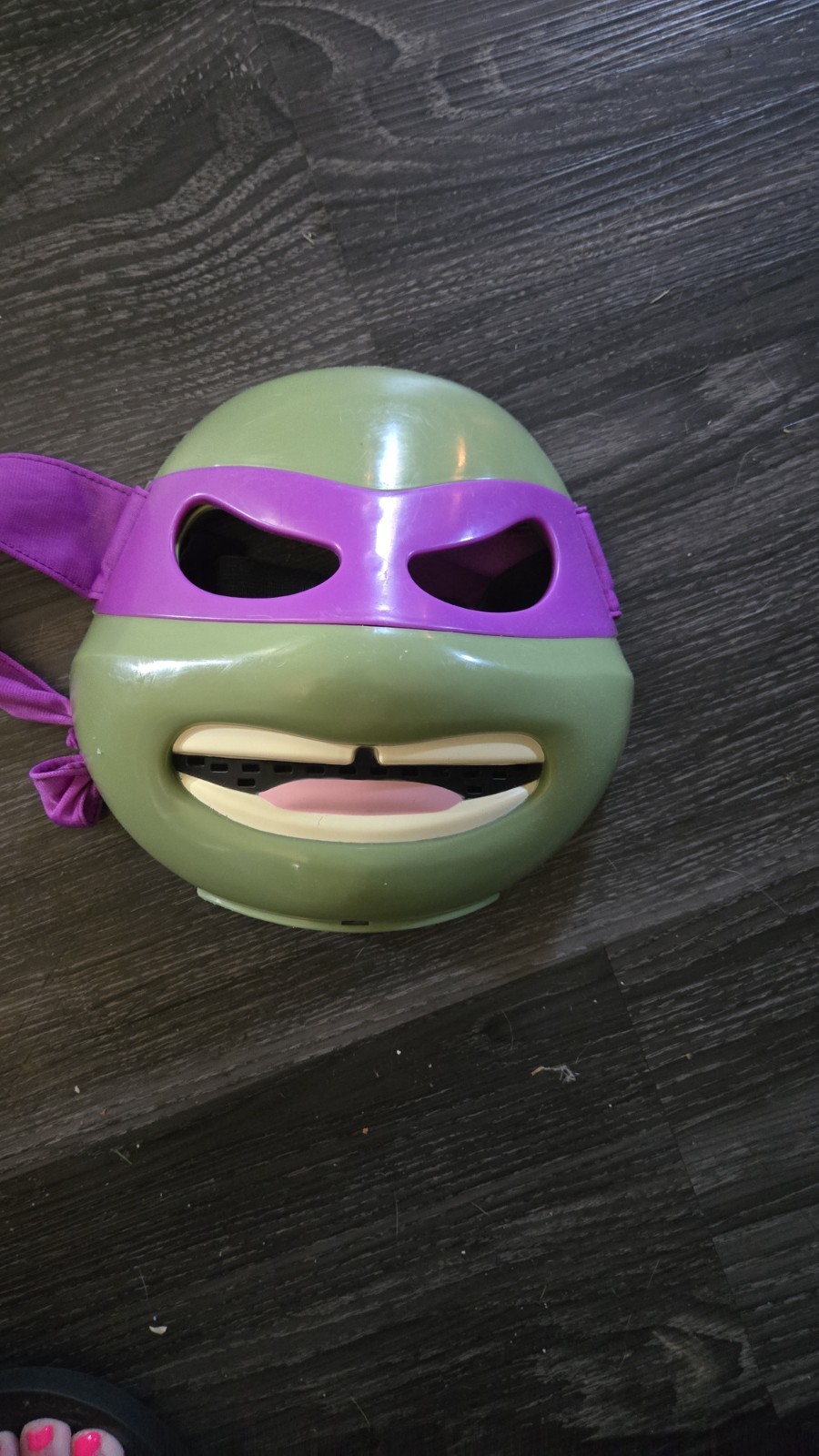 Ninja Turtle Donatello Half Face Mask Plastic One Size Adjustable Green Purple