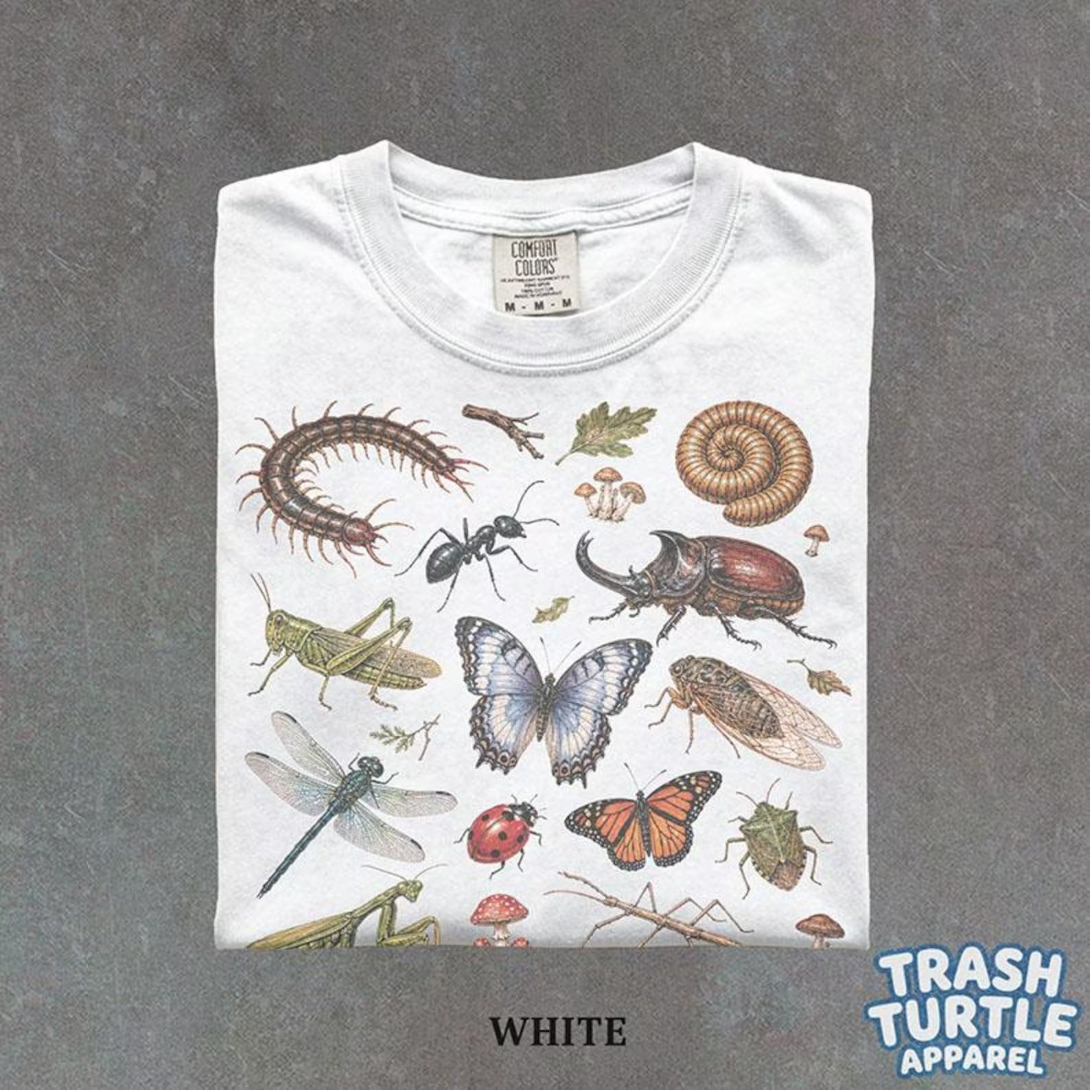 Bugs Retro Insect Centipede Ant Mantis Tattoo Entomology Comfort Colors T-Shirt