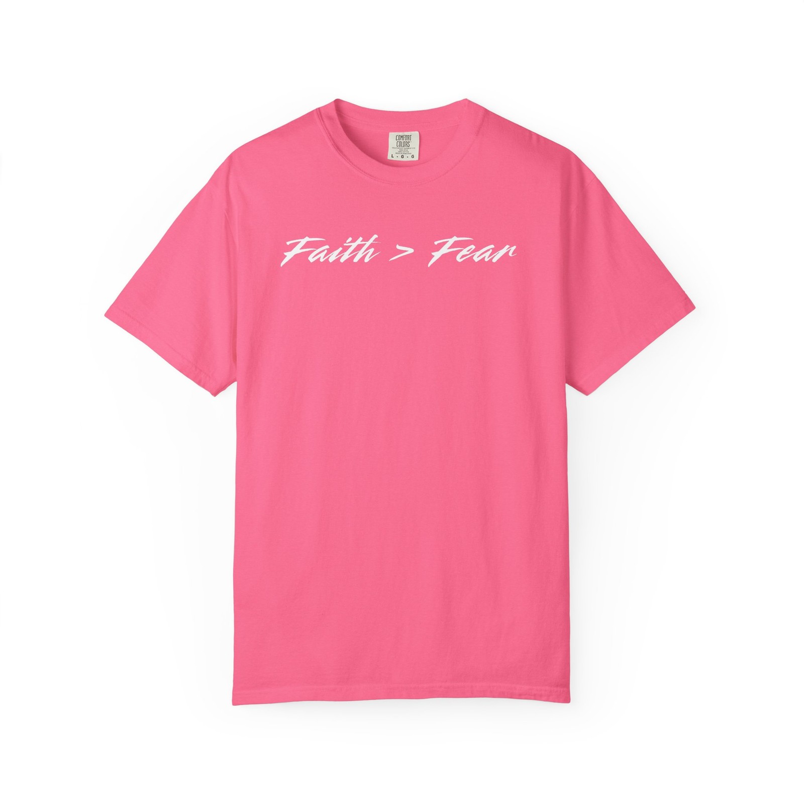 Faith Is Greater Than Fear Shirt Graphic Minimalist Christian Shirts for Men
