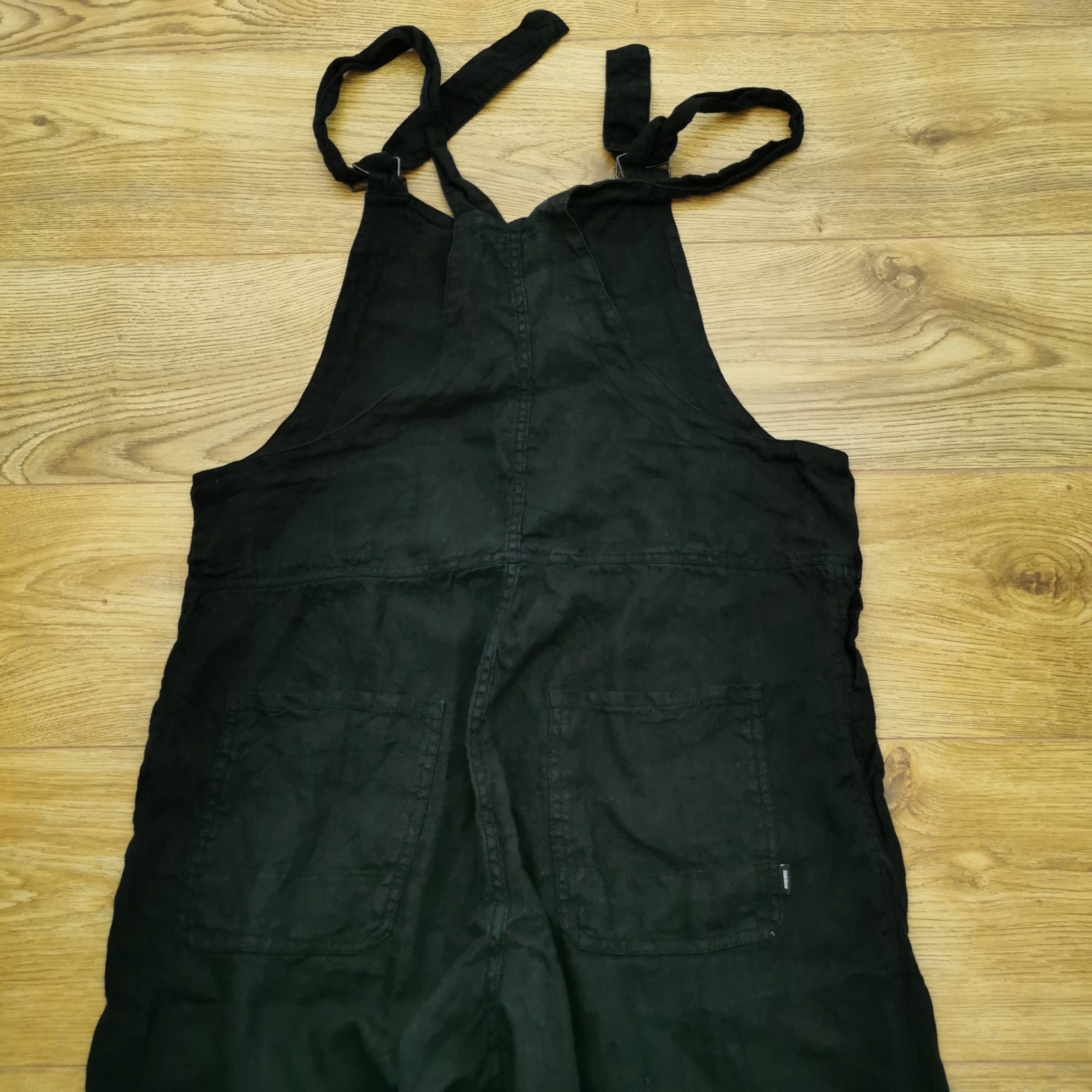 Finisterre Dungarees Womens 14 UK Black 100% Linen Summer Casual Portugal