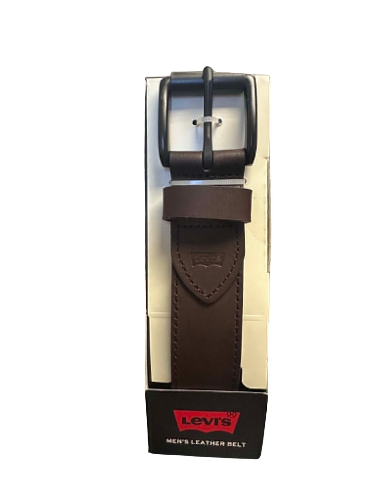 Levi’s Mens Leather Belt Brown Large Belt Size 38-40 Pant Size 36-38 7 Holes