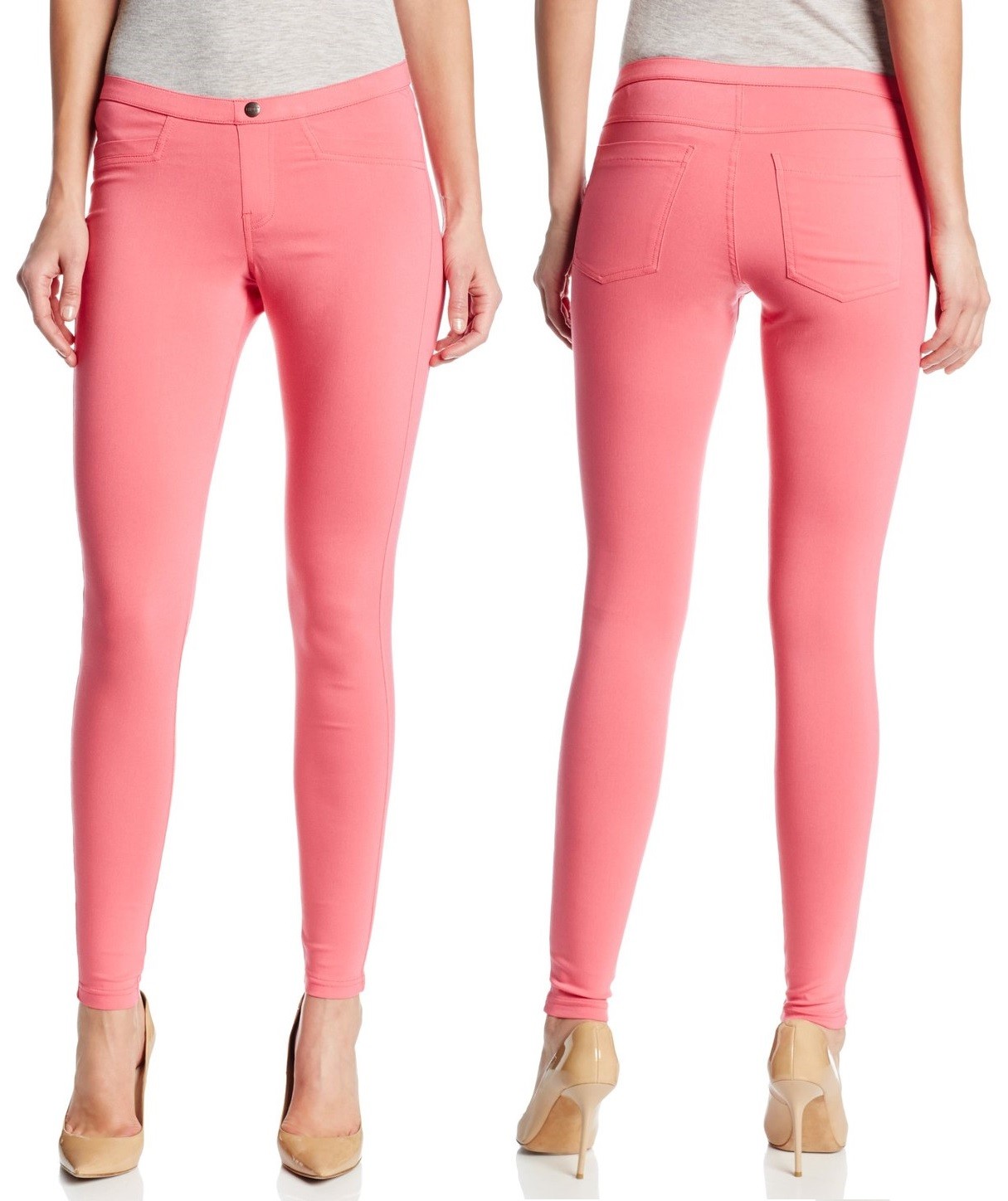 HUE U14313 Ocean Rose Pink Sleek Stretch Leggings, S – $44