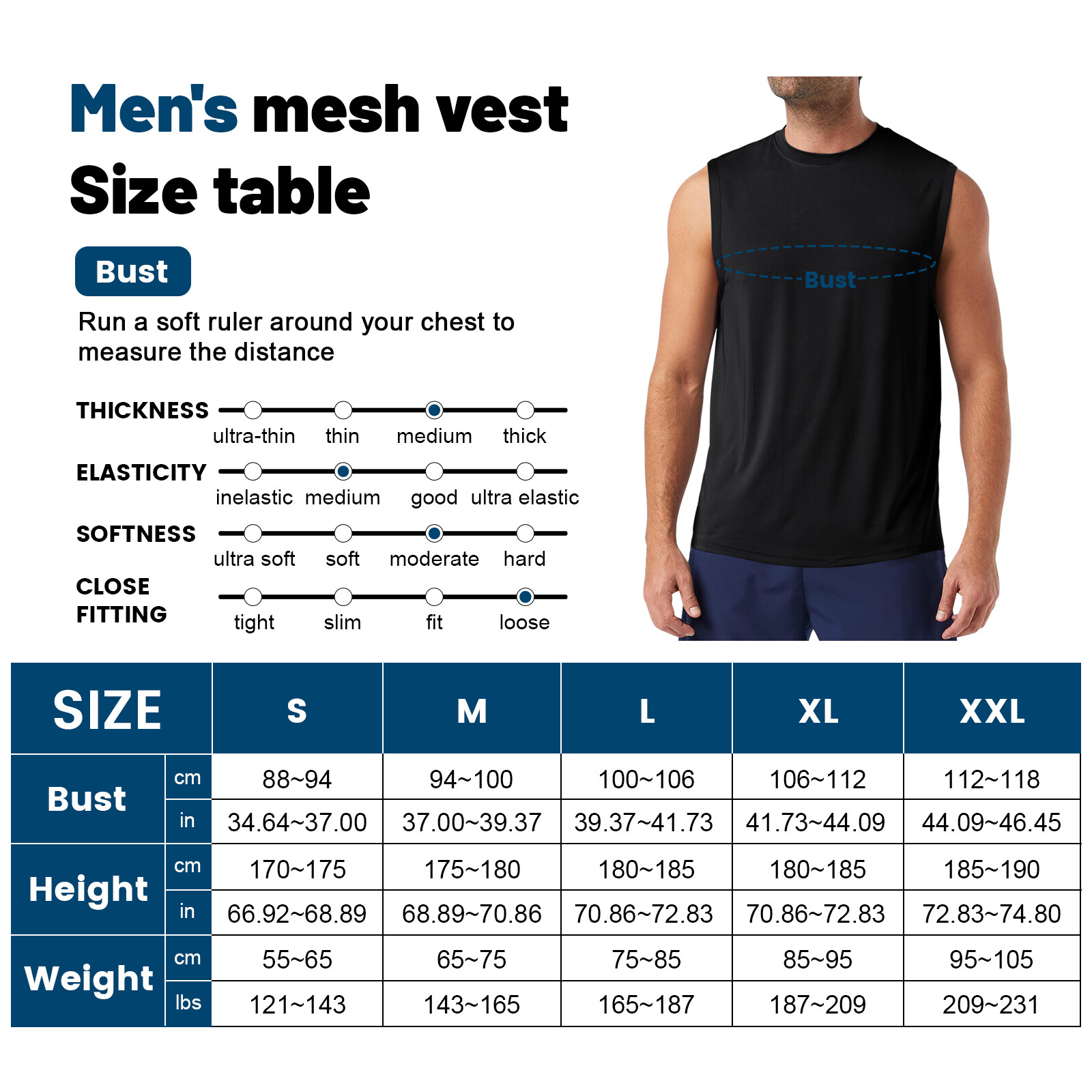 3 Pack Men’s Tank Top Quick Dry Workout Gym Muscle Tee Fitness Sleeveless Shirt