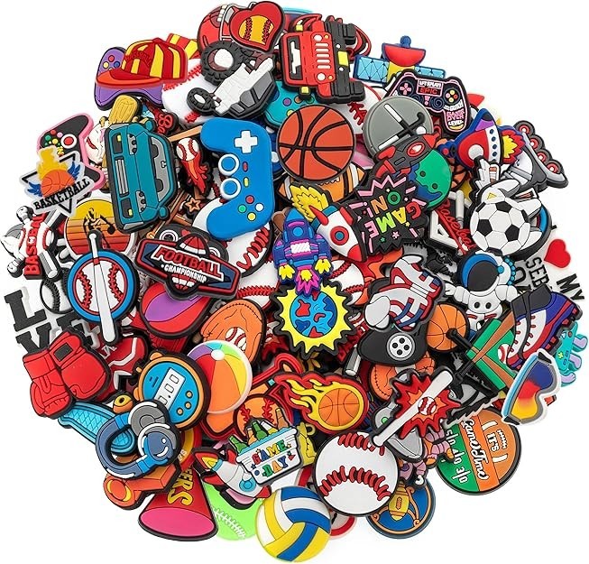 30 Pcs Mixed Pvc Shoe Charms Lot Different Charms Fit For Croc Clog Sandals USA
