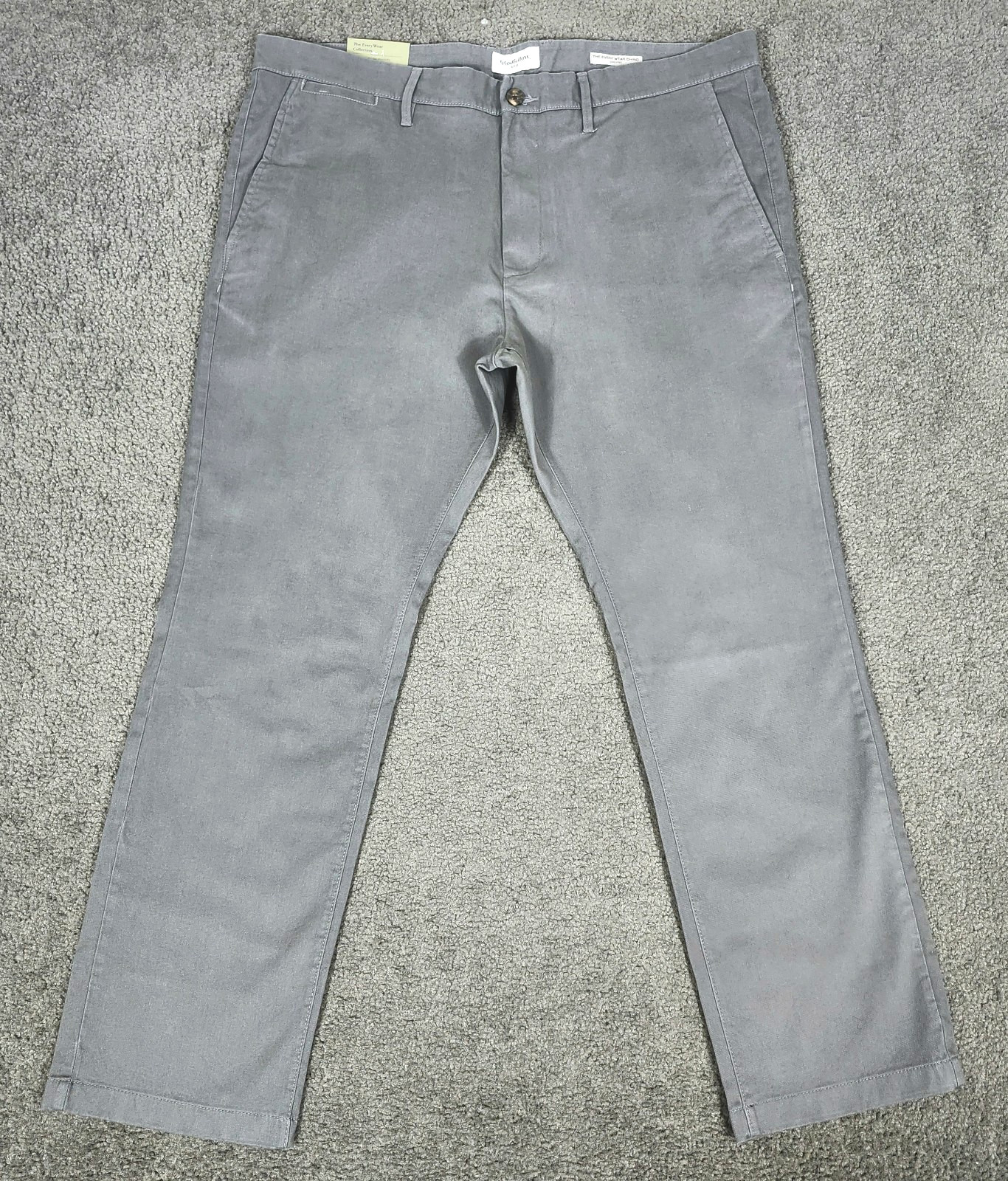 Men’s Chino Pants 40×30 Dark Gray Slim Fit Goodfellow Stretch Flat Front