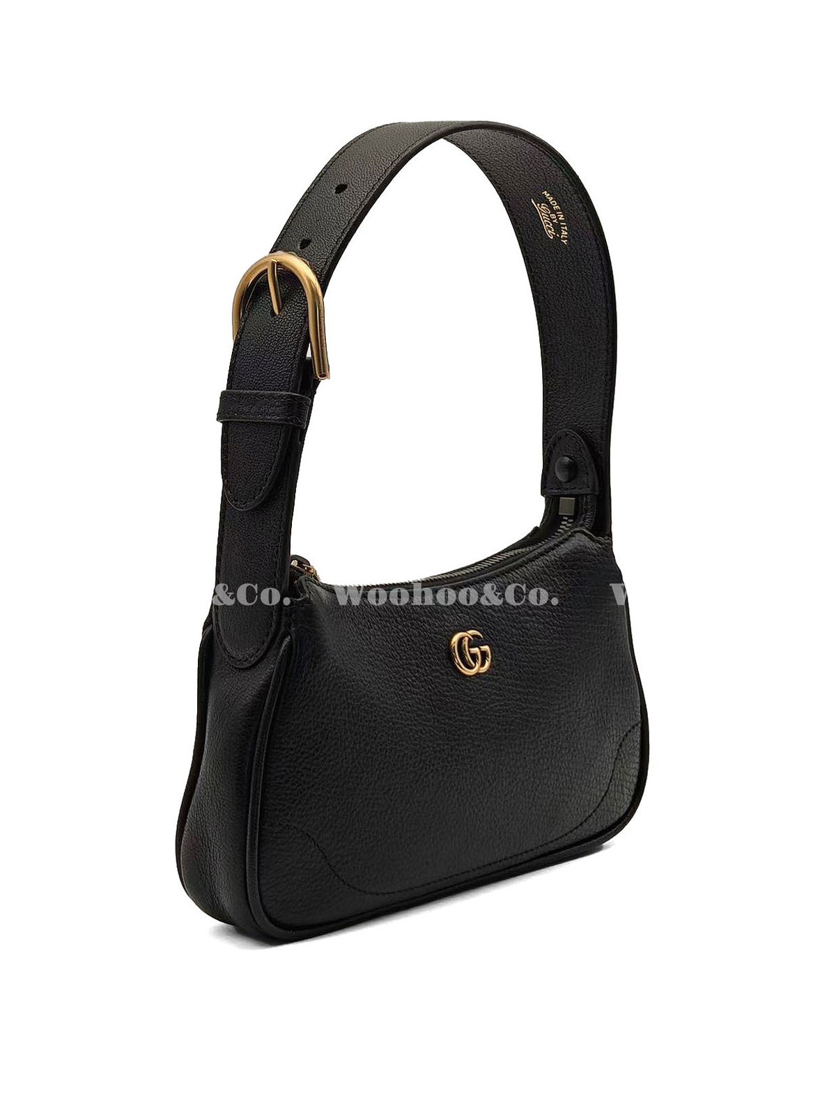 Gucci Aphrodite Double G Logo Underarm Bag Small Women’s Black 9.8×2.7×7.4 in