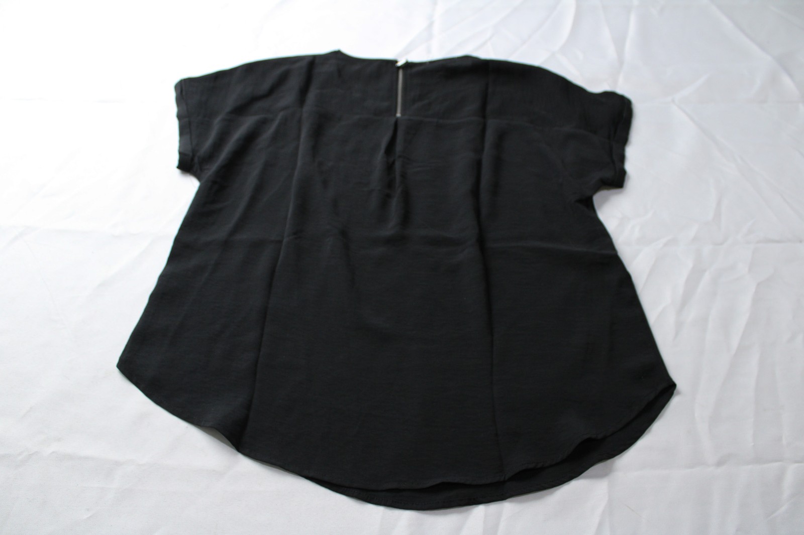 Maurices Women’s Solid Delton Zipper Back Blouse WR4 Black Medium NWT