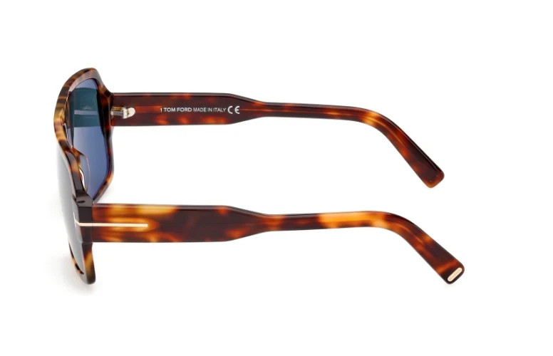 TOM FORD CAMDEN FT0933 53V Sunglasses Blonde Havana Frame Blue Lenses 58 Mm