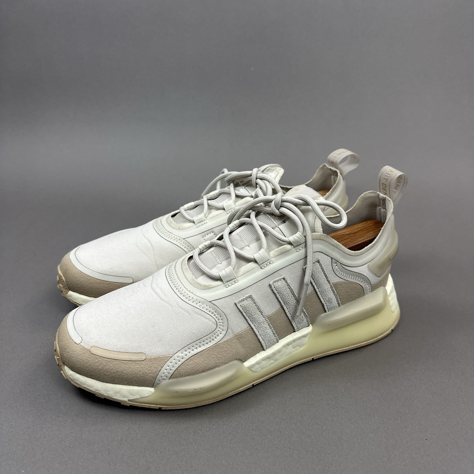 Adidas NMD V3 Mens 10.5 Running Shoes Alumina Magic Beige Boost HQ8601