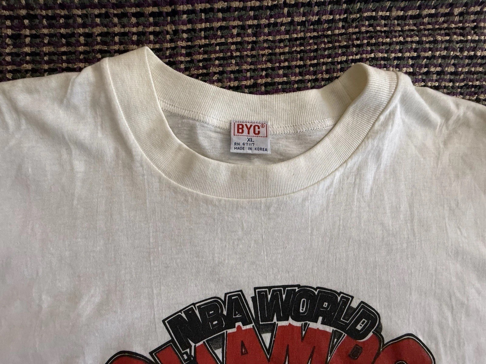 Vintage Chicago Bulls 1992 Back To Back Champions Caricature T Shirt Size XL