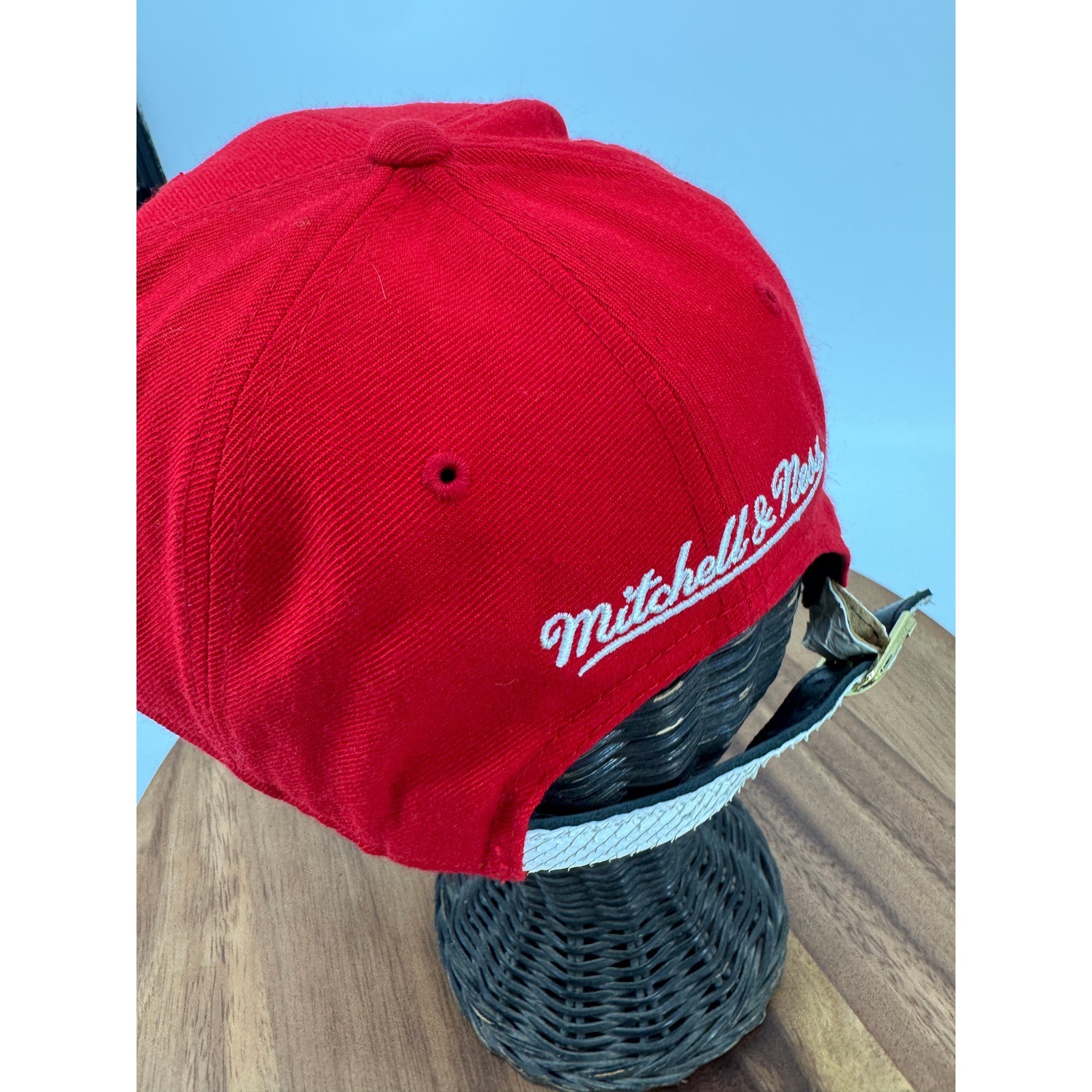 Mitchell & Ness Dre Mack Houston Rockets Hat Red White Python Brim Just Don