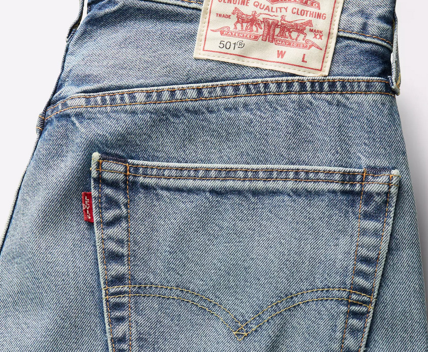 Levi Premium Circular 501 BLUE White Label Sizes 31X30,34X30,36X32, 36X34,38X32