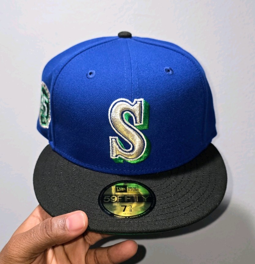 Hat Club Exclusive Crossover Seattle Seahawks Mariners New Era Fitted 7 3/8