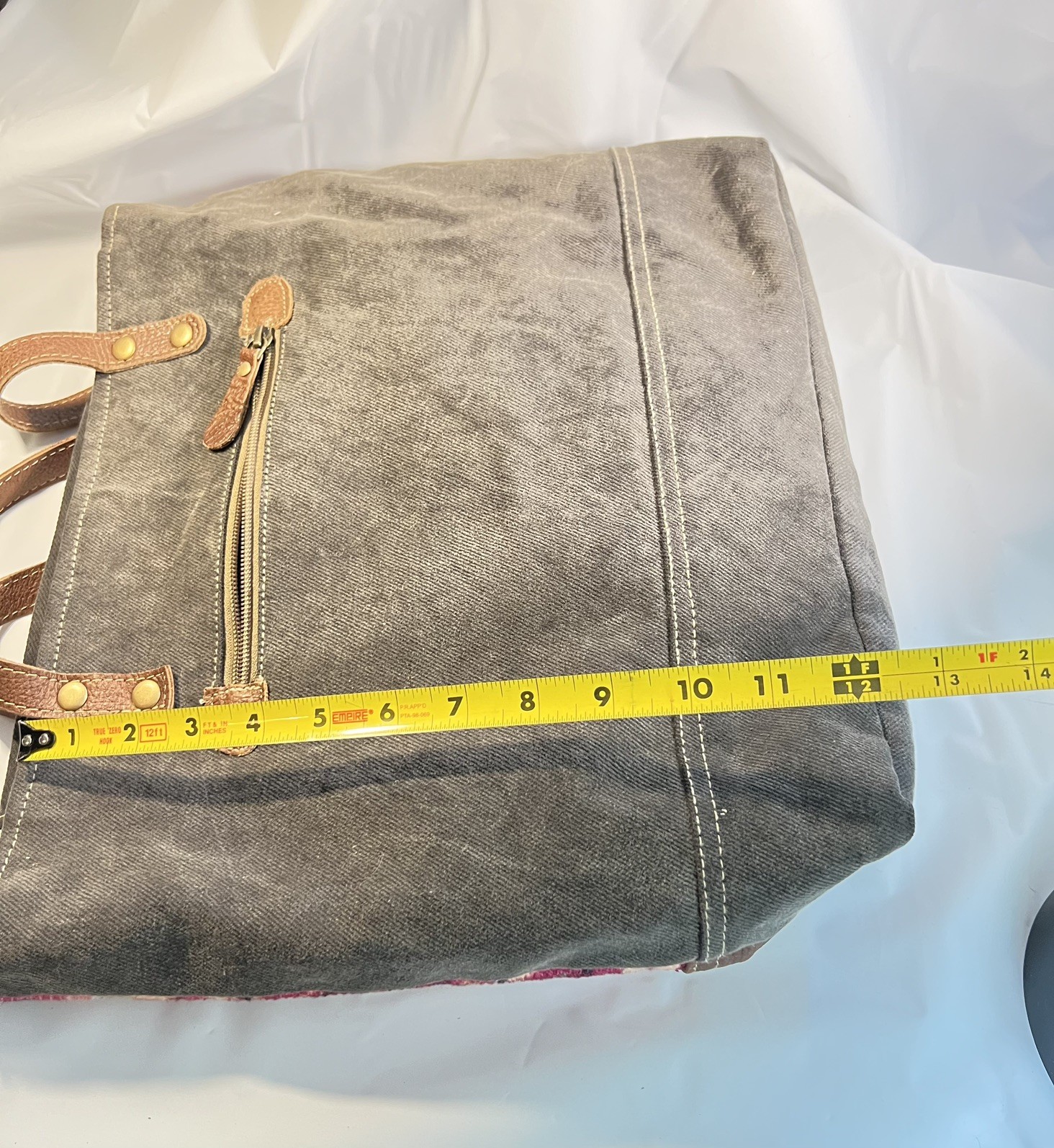 Myra Large Canvas and Leather Purse Shoulder Bag in Pink Floral Flowers