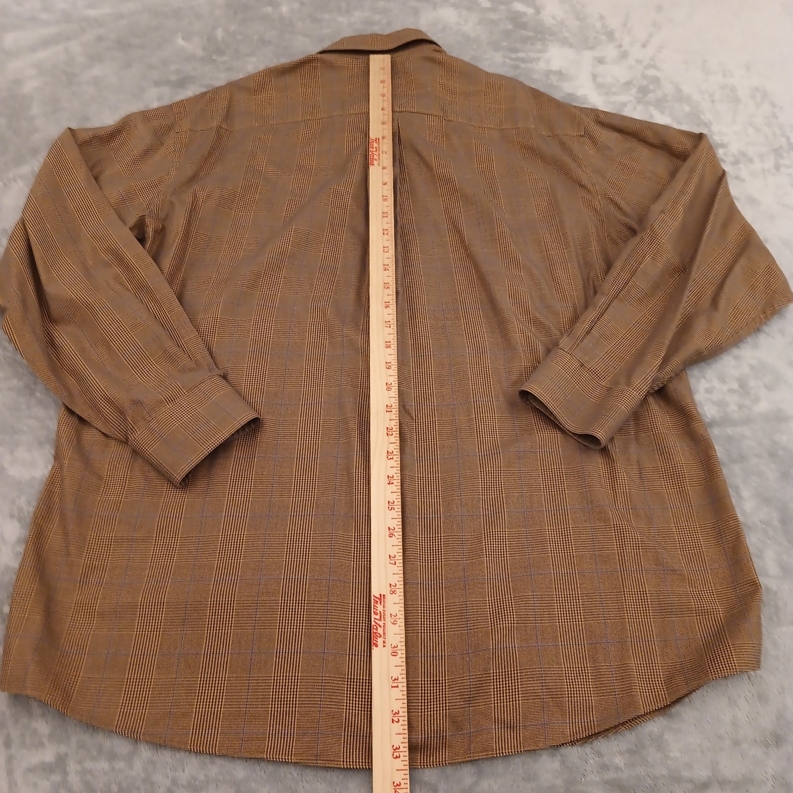 Jos A Bank Shirt Mens Large Orange Plaid Long Sleeve Button Down Cotton