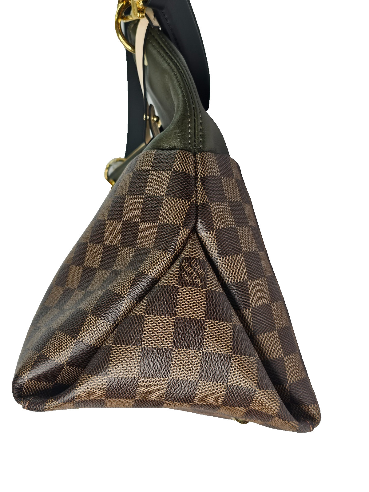 LOUIS VUITTON Damier Ebene a Calfskin Maida Shoulder Hobo Bag 2 Way Tote ARTSY