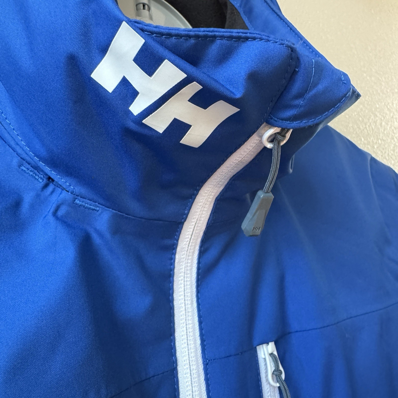 Helly Hansen Jacket Mens Medium Blue Crew Midlayer Soft Shell Fleece Sailing