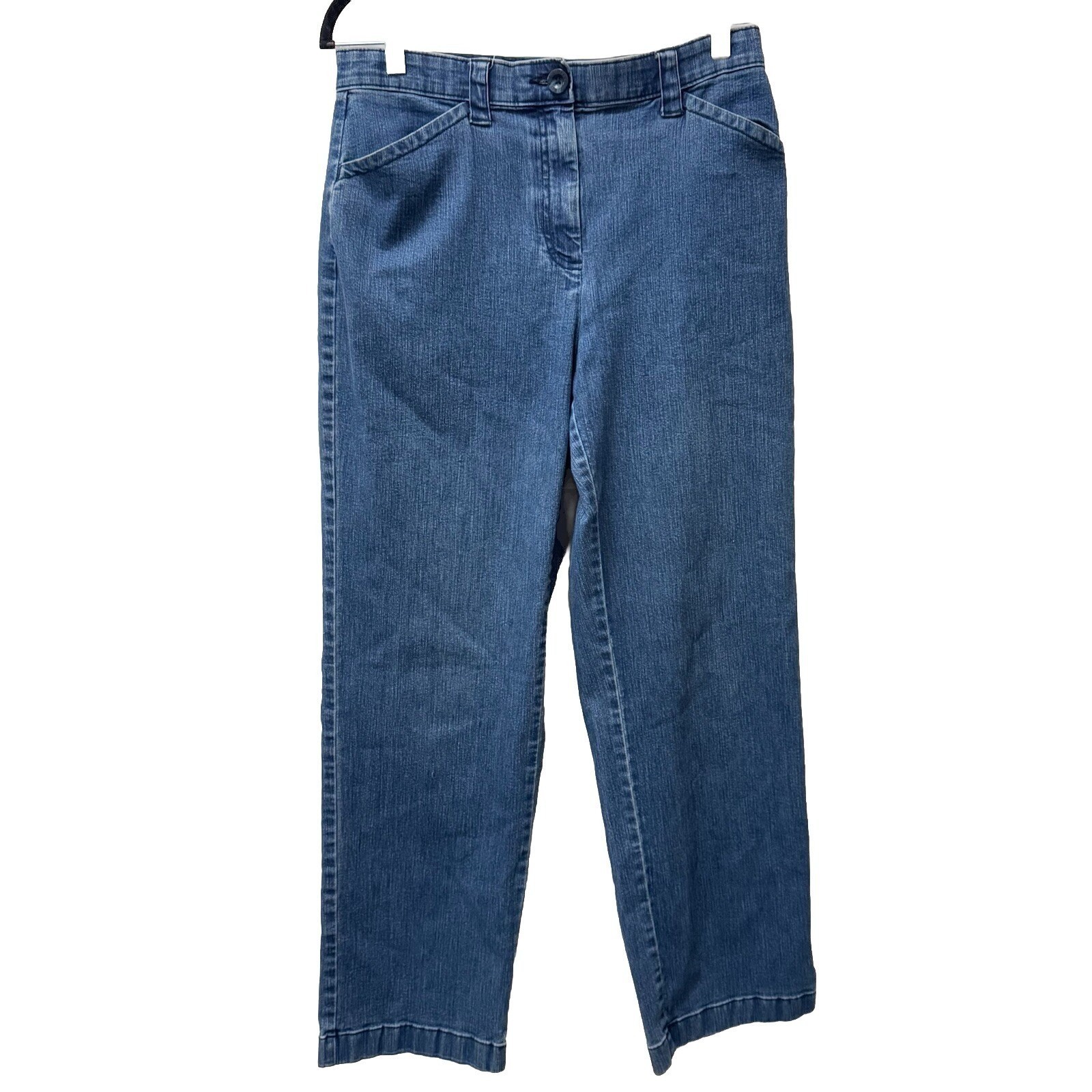 L.L. Bean Classic Fit Jeans Women 12 Blue Straight Leg Denim Pants