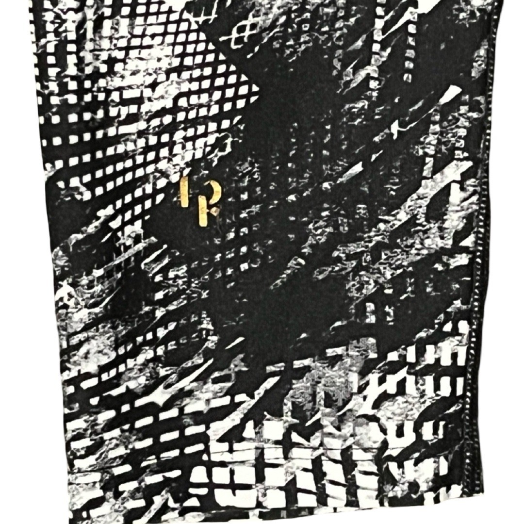 Donna Karan Active Capri Leggings Snake Grid Print Black White Womens Size XS