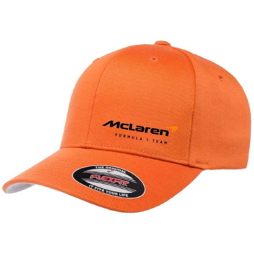 McLaren Formula 1 Team Racing Orange Cap 6277 Flexfit Baseball Hat S/M and L/XL