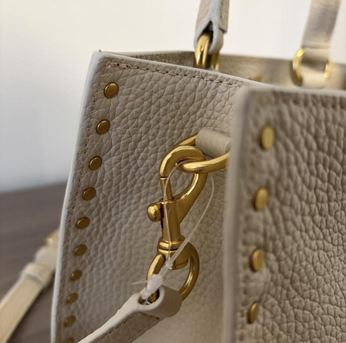 Rebecca Minkoff Darren small Tote Crossbody Strap Beige NWT