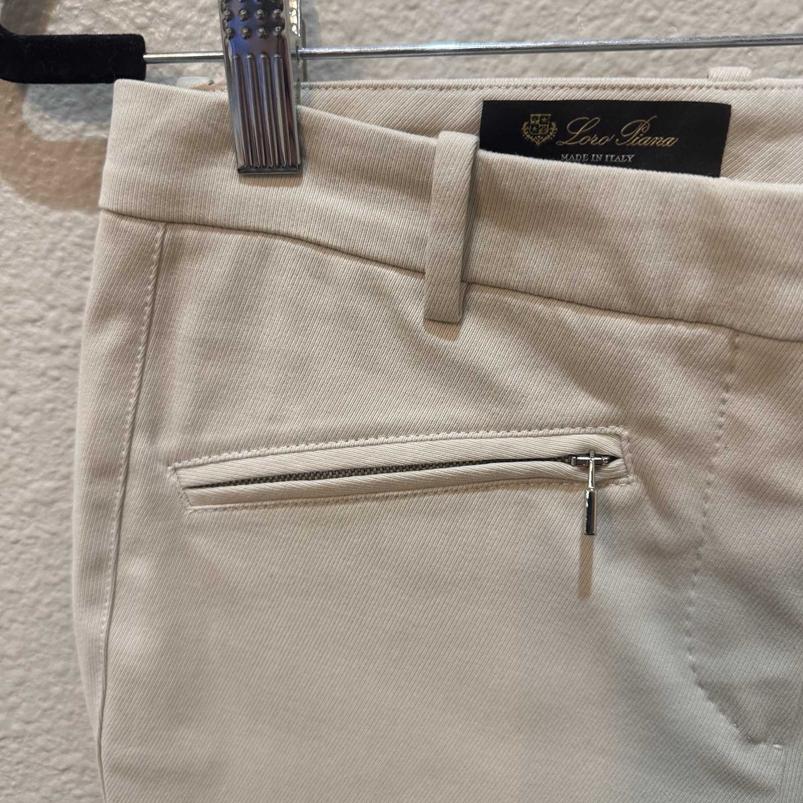 Loro Piana Ivory Cotton Twill Riding Style Crop Pants 40 US 4 Quiet Luxury New